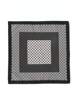 Peter England - Men Black Printed Formal Pocket Square