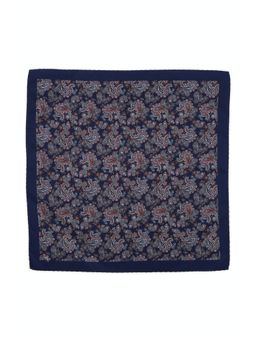 Van Heusen - Men Printed Navy Blue Pocket Square