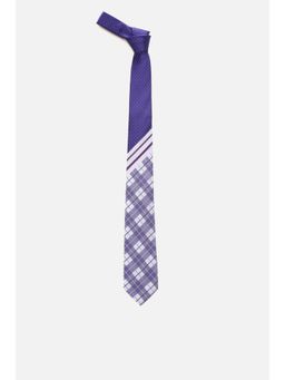 Peter England - Men Purple Check Tie