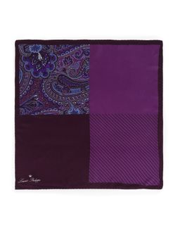 Louis Philippe - Men Purple Printed Formal Pocket Square
