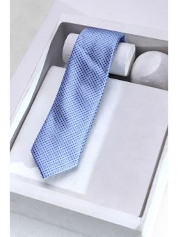 Louis Philippe - Men Blue Printed Tie