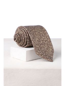 Louis Philippe - Men Brown Embroidered Tie