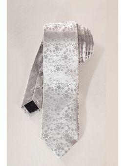 Louis Philippe - Men Grey Embroidered Tie