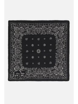 Louis Philippe - Men Black Printed Formal Pocket Square