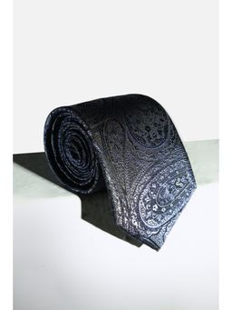 Louis Philippe - Men Navy Blue Embroidered Tie