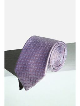 Louis Philippe - Men Purple Embroidered Tie