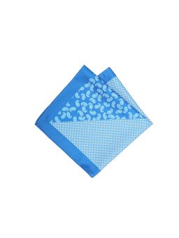 Peter England - Men Blue Printed Casual Pocket Square