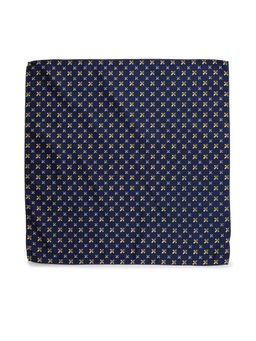 Peter England - Men Navy Blue Printed Formal Pocket Square