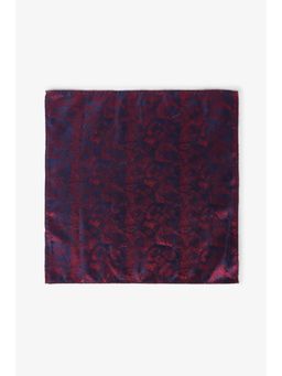 Peter England - Men Maroon Embroidered Party Pocket Square