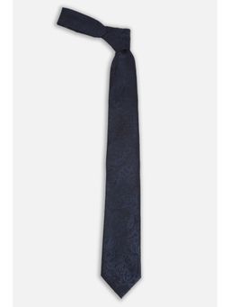 Peter England - Men Navy Blue Embroidered Tie