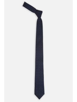Peter England - Men Navy Blue Embroidered Tie