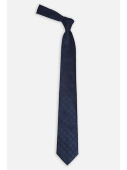 Peter England - Men Navy Blue Embroidered Tie