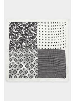 Van Heusen - Men White Printed Casual Pocket Square