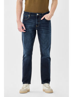 Snitch - Men Navy Blue Washed Jeans