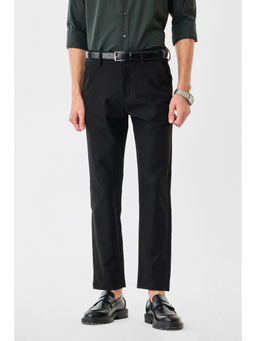 Snitch - Men Black Twill Regular Fit Trouser