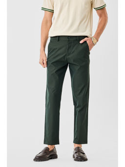 Snitch - Men Green Twill Regular Fit Trouser