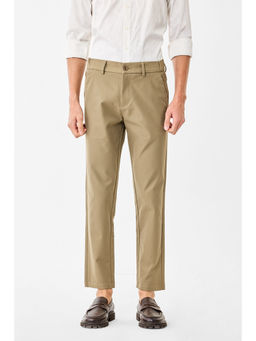 Snitch - Men Khaki Twill Regular Fit Trouser