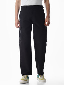 Jack & Jones - Men Black Regular Fit Cargo