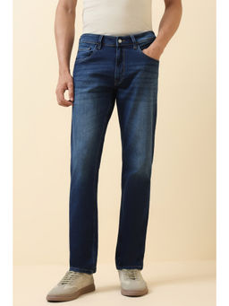 Allen Solly - Men Navy Blue Mid Wash Jeans