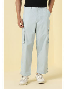 Allen Solly - Men Light Blue Solid Cargo