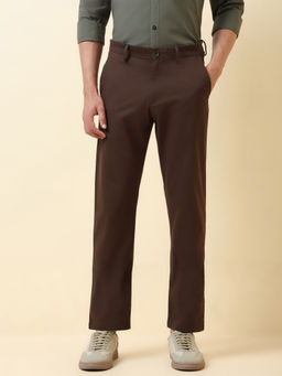 Allen Solly - Men Brown Solid Casual Trouser