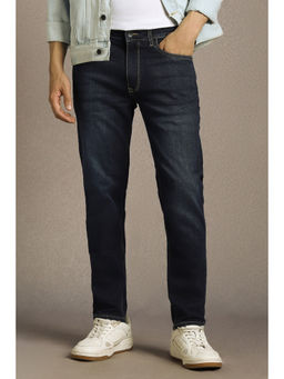 Louis Philippe - Men Navy Blue Light Smart Fit Jeans
