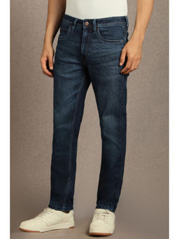 Louis Philippe - Men Navy Blue Light Slim Fit Jeans
