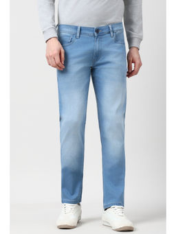 Peter England - Men Light Blue Light Wash Jeans