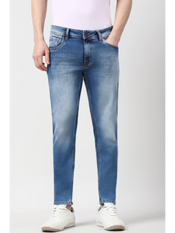 Peter England - Men Blue Dark Wash Jeans