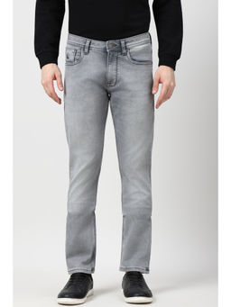 Peter England - Men Grey Light Wash Jeans