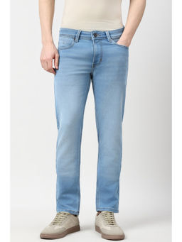 Peter England - Men Light Blue Light Wash Jeans