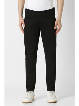 Peter England - Men Black Dark Wash Jeans