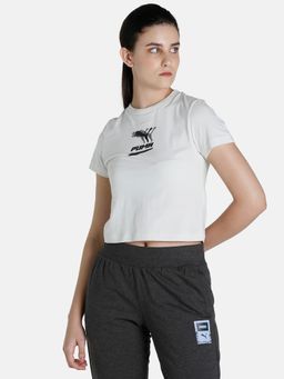 Puma - Evide Graphic Women Gray T-shirt