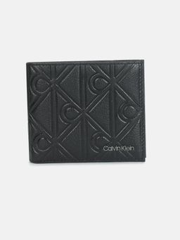 Calvin Klein - Logo Black Leather Bi Fold Wallet