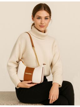 FLYING BERRY - Off White Structured Sling Bag