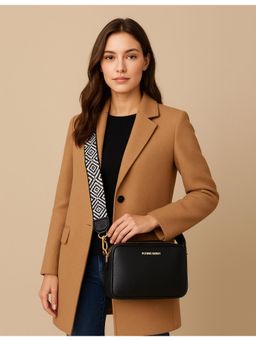 FLYING BERRY - Black Sling Bag with Detachable Strap