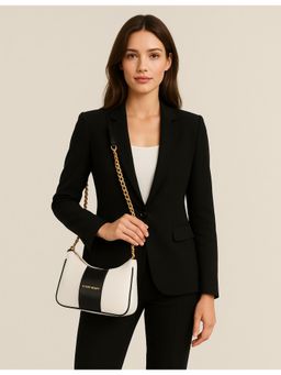 FLYING BERRY - Black Structured Sling Bag