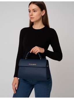 FLYING BERRY - Blue Structured Sling Bag with Detachable Strap