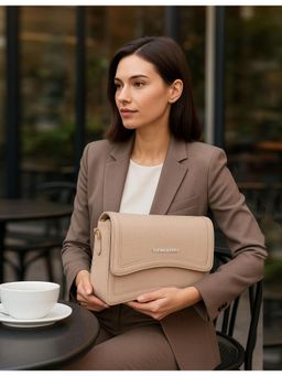 FLYING BERRY - Mauve Structured Sling Bag with Detachable Strap