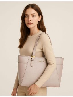 FLYING BERRY - Mauve Textured Handbag