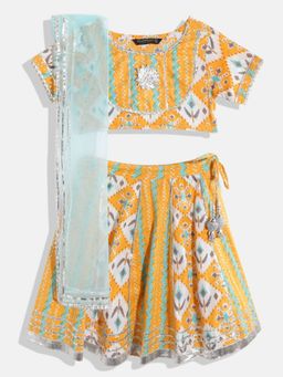 Readiprint - Yellow Cotton Fabric Choli with Lehenga and Dupatta (Set of 3)