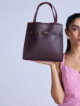 Twenty Dresses by Nykaa Fashion - Maroon Solid Sling Bag
