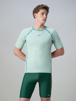 Speedo - Endurabrite Short Sleeve Green Swimwear Sun Top