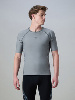 Speedo - Enduraflex Short Sleeve Grey Swimwear Sun Top