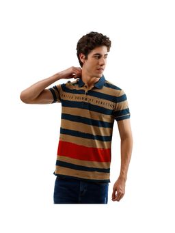 United Colors of Benetton - Bennetton Men's Brown Striper Polo