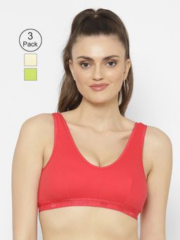 Floret - Wirefree Non-padded Sporty Bra - Multi-Color
