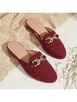 Metro - Women Maroon Casual Mules