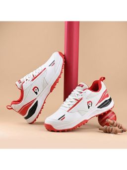 DNINE - Blaster Rubber Studs Cricket Shoes White Red