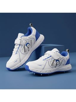 DNINE - Bolt Bowling Spikes Cricket Shoes White Blue