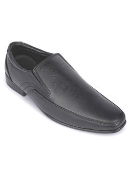 LIBERTY - Fortune Rel-25 Black Formal Non Lacing Loafers Shoes For Men